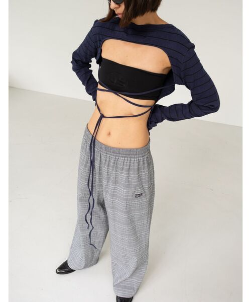 s/e/o（エスイーオー）の「【Geek Office / ギークオフィス】s/e/o / エスイーオー OPEN BACK STRIPE TOP（Tシャツ/カットソー・レディース・ネイビー・FREE）」の10枚目の写真