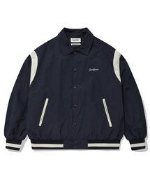 SAINTPAIN（セイントペイン）の「SPナイロンバシティジャケット - ネイビー（スタジャン）」