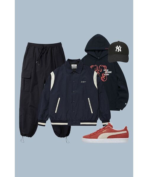 SAINTPAIN(セイントペイン)の「SPナイロンバシティジャケット - ネイビー(スタジャン・レディース・その他・LARGE/MEDIUM)」の6枚目の写真