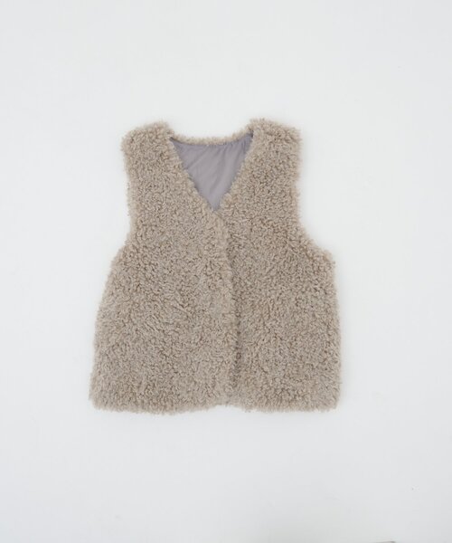 Ciaopanic Typy グレー ファーベスト ONE PON企画 CIAOPANIC TYPY（チャオパニックティピー）の「【WEB限定】PON企画