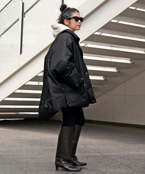 BERENICE】ブラックオーバーダウンジャケット（ダウンジャケット