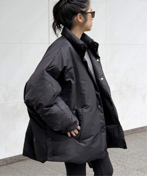 apstudio BERENICEブラックオーバーダウンジャケット BERENICE】ブラックオーバーダウンジャケット（ダウンジャケット