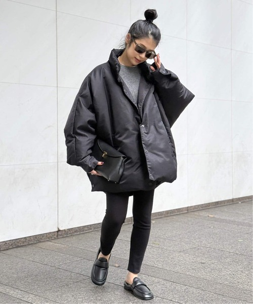 BERENICE】ブラックオーバーダウンジャケット（ダウンジャケット