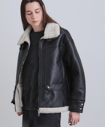 tk.TAKEO KIKUCHI（ティーケータケオキクチ）の「フェイクムートンブルゾン（ブルゾン）」