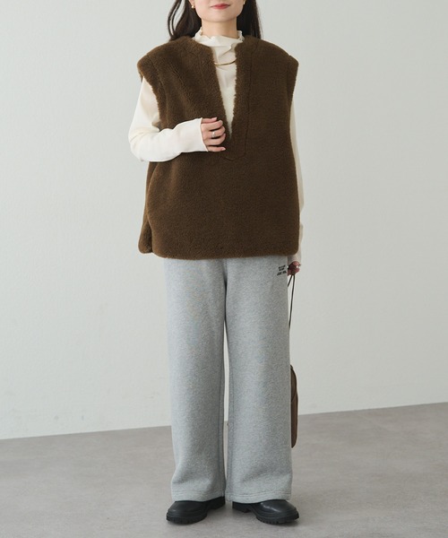 PUAL CE CIN(ピュアルセシン)の「裏ボアスウェットパンツ(スウェットパンツ・レディース・オートミール/グレー・MEDIUM/LARGE)」の17枚目の写真