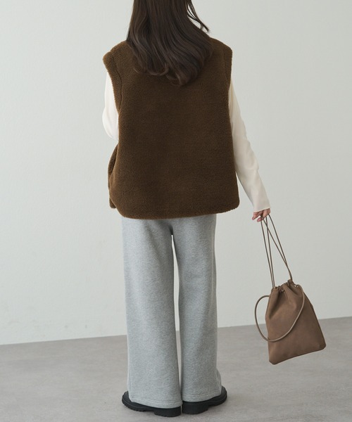 PUAL CE CIN(ピュアルセシン)の「裏ボアスウェットパンツ(スウェットパンツ・レディース・オートミール/グレー・MEDIUM/LARGE)」の19枚目の写真