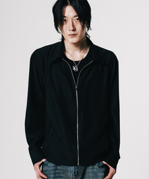 VASTIC（バスティック）の「ストライプシャツジャケット_ブラック（その他アウター）」