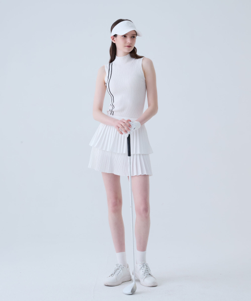LORDLOAR(ロードロアル)の「スリムリブモックネックノースリーブニットホワイト(ニット/セーター・レディース・その他・SMALL/MEDIUM/LARGE)」の3枚目の写真