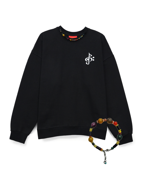 2113 STUDIO(イイルイルサムスタジオ)の「コンバーチブルストーンチョーカースウェットブラック(Tシャツ/カットソー・レディース・その他・FREE)」の1枚目の写真