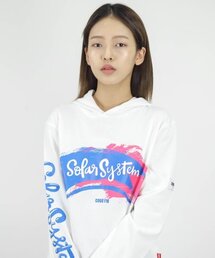 CODE I'M(�R�[�h�A�C�G��)��SOLAR SYSTEM VERSION1 HOOD TEE WHITE(�p�[�J�[)