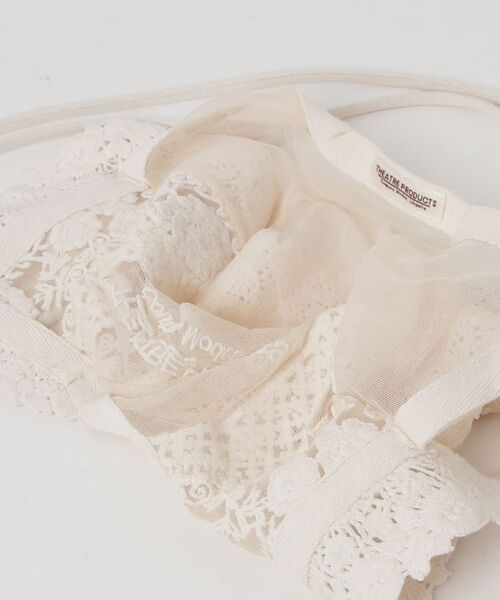 THEATRE PRODUCTS（シアタープロダクツ）の「チュールレーストートバッグ（トートバッグ・レディース・ブラック/アイボリー・FREE）」の5枚目の写真