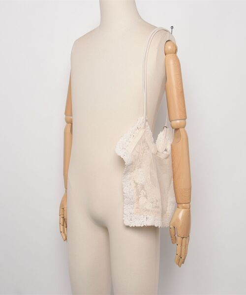 THEATRE PRODUCTS（シアタープロダクツ）の「チュールレーストートバッグ（トートバッグ・レディース・ブラック/アイボリー・FREE）」の6枚目の写真