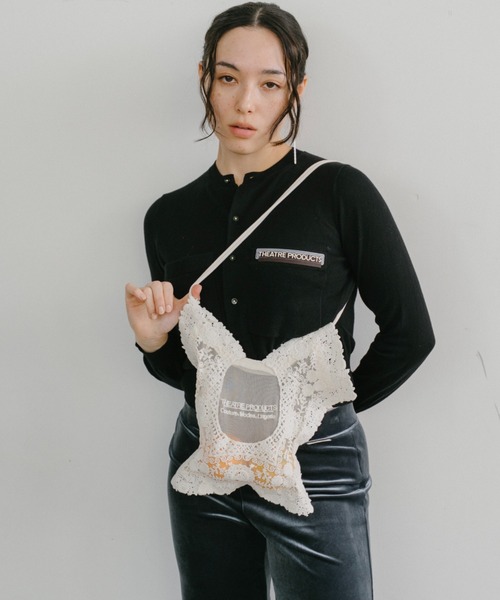 THEATRE PRODUCTS（シアタープロダクツ）の「チュールレーストートバッグ（トートバッグ・レディース・ブラック/アイボリー・FREE）」の20枚目の写真