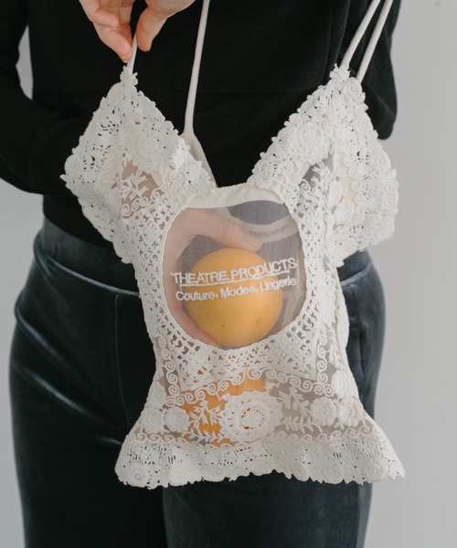THEATRE PRODUCTS（シアタープロダクツ）の「チュールレーストートバッグ（トートバッグ・レディース・ブラック/アイボリー・FREE）」の22枚目の写真