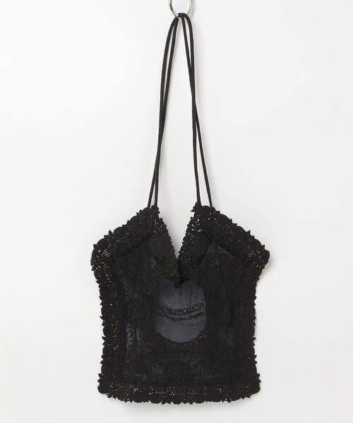 THEATRE PRODUCTS（シアタープロダクツ）の「チュールレーストートバッグ（トートバッグ・レディース・ブラック/アイボリー・FREE）」の7枚目の写真