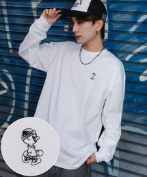 En serio TOKYO（エンソリオトーキョー）の「【SIDEWAYSTANCE】イラストボーイ刺しゅう長袖Tシャツ（Tシャツ/カットソー）」