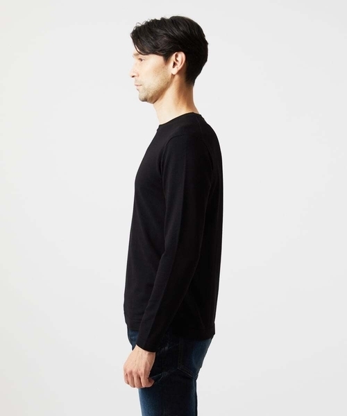 MICHEL KLEIN HOMME (ミッシェルクランオム)の「モワール クルーネックニット(ニット/セーター・メンズ・ブラック/ホワイト・MEDIUM/LARGE/X-LARGE)」の3枚目の写真