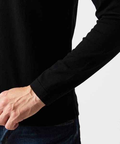 MICHEL KLEIN HOMME (ミッシェルクランオム)の「モワール クルーネックニット(ニット/セーター・メンズ・ブラック/ホワイト・MEDIUM/LARGE/X-LARGE)」の6枚目の写真