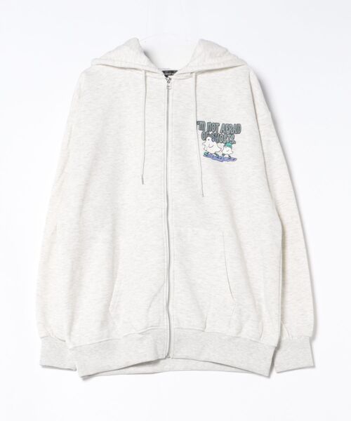 WEGO(ウィゴー)の「WEGO/ゴーストグラフィックZIPパーカー(パーカー・メンズ・グレー/ブラック・LARGE/MEDIUM)」の2枚目の写真