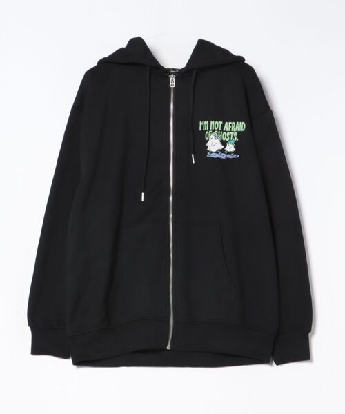 WEGO(ウィゴー)の「WEGO/ゴーストグラフィックZIPパーカー(パーカー・メンズ・グレー/ブラック・LARGE/MEDIUM)」の1枚目の写真
