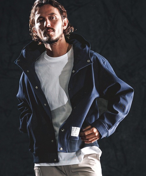 wjk reluxe(ダブルジェーケーリラックス)の「mj11338-stretch dot button parka ドットボタンパーカー(WR26S-09)(その他アウター・メンズ・ブラック/ホワイト/ネイビー・L/M/S)」の3枚目の写真