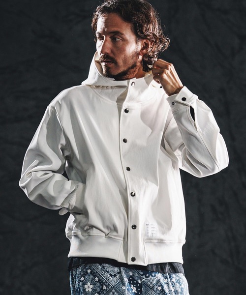 wjk reluxe(ダブルジェーケーリラックス)の「mj11338-stretch dot button parka ドットボタンパーカー(WR26S-09)(その他アウター・メンズ・ブラック/ホワイト/ネイビー・L/M/S)」の6枚目の写真
