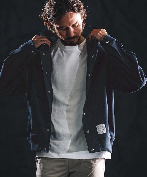 wjk reluxe(ダブルジェーケーリラックス)の「mj11338-stretch dot button parka ドットボタンパーカー(WR26S-09)(その他アウター・メンズ・ブラック/ホワイト/ネイビー・L/M/S)」の10枚目の写真