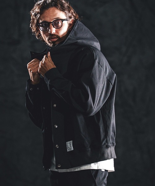 wjk reluxe(ダブルジェーケーリラックス)の「mj11338-stretch dot button parka ドットボタンパーカー(WR26S-09)(その他アウター・メンズ・ブラック/ホワイト/ネイビー・L/M/S)」の17枚目の写真