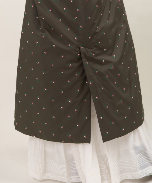 CHILD WOMAN（チャイルドウーマン）の「EVOダウン 小花刺繍ステンコート（ステンカラーコート・レディース・カーキ・FREE）」の22枚目の写真