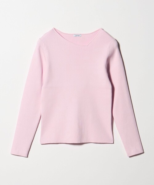 セール】＜1_OF MINE＞リブ アシンメトリー ネック プルオーバー