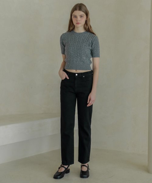 LOSSYROW(ロッシロー)の「Lossy boy-fit denim pants_black(デニムパンツ・レディース・その他・MEDIUM/SMALL)」の2枚目の写真