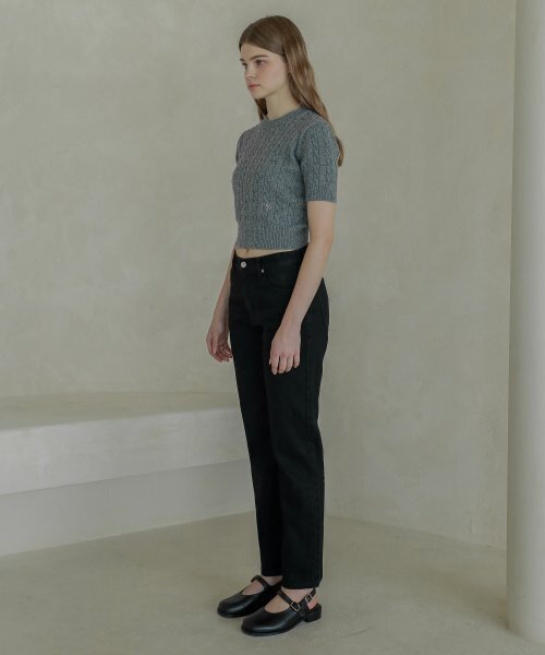 LOSSYROW(ロッシロー)の「Lossy boy-fit denim pants_black(デニムパンツ・レディース・その他・MEDIUM/SMALL)」の4枚目の写真