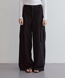 ODER（オディエール）の「カーゴワイドスラックス-ブラック（スラックス）」