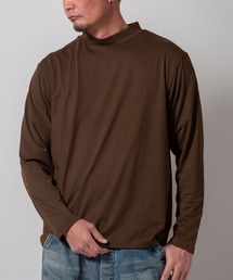 (SA) 裏起毛 モックネック 無地 長袖 Tシャツ