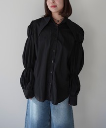 SANSeLF | 【SANSeLF】フロントボタンボリュームスリーブブラウス saw25a074(シャツ/ブラウス)