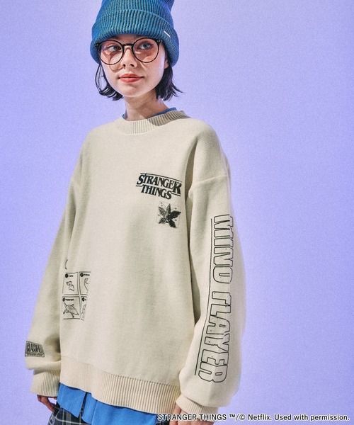 ストレンジャーシングス　 niko and ニコアンド　アソートモチーフニット STRANGER THINGS】コラボ アソートモチーフニット（ニット/セーター