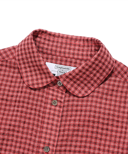 NICE GHOST CLUB(ナイスゴーストクラブ)の「FFATS ROUND COLLAR SHIRT_RED(NG2FSUW300A)(シャツ/ブラウス・レディース・レッド・S/M)」の3枚目の写真