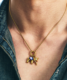 S SY（エスエスワイ）の「イーブルアイ ラッキーシンボルチャームネックレス ゴールド（ネックレス）」