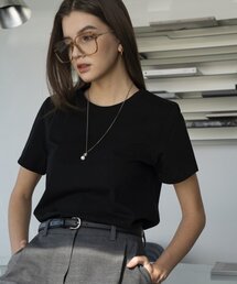 A3403 Signature silket T-shirt_Black
