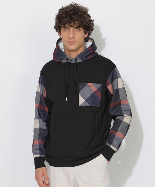 CB CRESTBRIDGE（シービークレストブリッジ）の「パーシャルチェック切替フーディー（パーカー・レディース・オフホワイト/ブラック・3/2/1）」の11枚目の写真