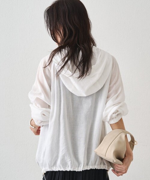 LOUNGEDRESS(ラウンジドレス)の「シアーZIPパーカー(パーカー・レディース・オフホワイト/ベージュ/ブラック・FREE)」の11枚目の写真