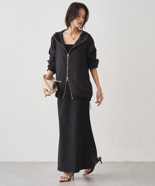 LOUNGEDRESS(ラウンジドレス)の「シアーZIPパーカー(パーカー・レディース・オフホワイト/ベージュ/ブラック・FREE)」の15枚目の写真