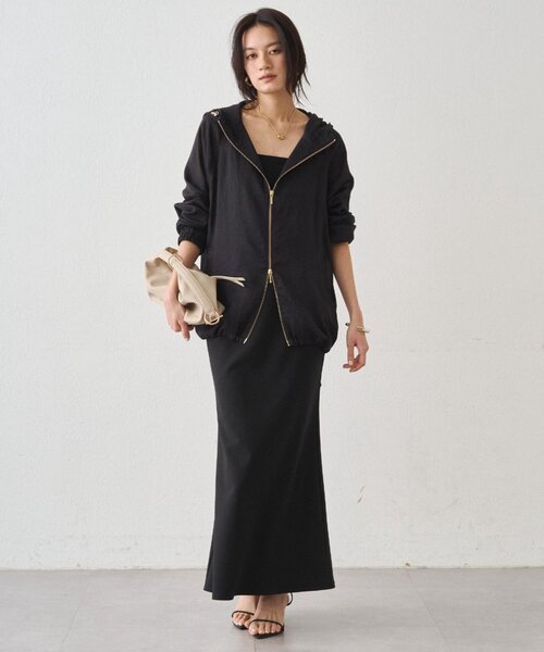 LOUNGEDRESS(ラウンジドレス)の「シアーZIPパーカー(パーカー・レディース・オフホワイト/ベージュ/ブラック・FREE)」の16枚目の写真