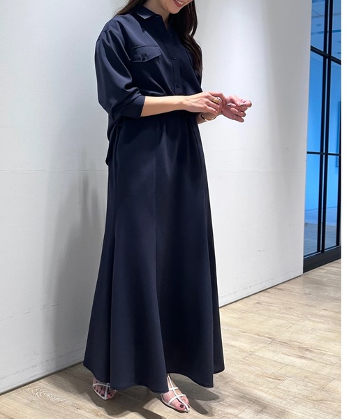 CADUNE（カデュネ）の「ドロストシャツワンピース（ワンピース・レディース・ネイビー/チャコールグレー/ベージュ系その他・38/36）」の17枚目の写真