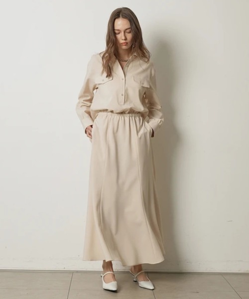 CADUNE（カデュネ）の「ドロストシャツワンピース（ワンピース・レディース・ネイビー/チャコールグレー/ベージュ系その他・38/36）」の21枚目の写真