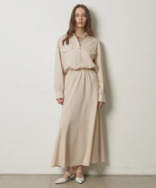 CADUNE（カデュネ）の「ドロストシャツワンピース（ワンピース・レディース・ネイビー/チャコールグレー/ベージュ系その他・38/36）」の20枚目の写真