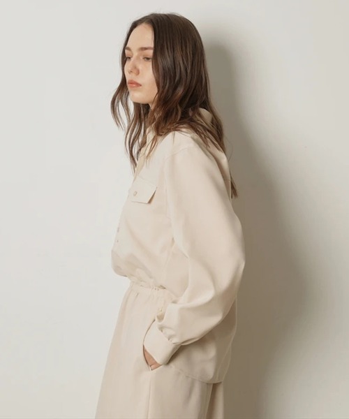 CADUNE（カデュネ）の「ドロストシャツワンピース（ワンピース・レディース・ネイビー/チャコールグレー/ベージュ系その他・38/36）」の16枚目の写真