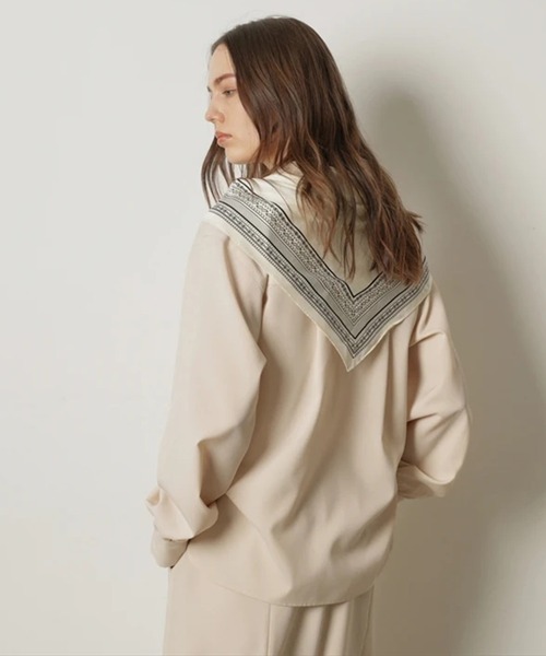 CADUNE（カデュネ）の「ドロストシャツワンピース（ワンピース・レディース・ネイビー/チャコールグレー/ベージュ系その他・38/36）」の12枚目の写真