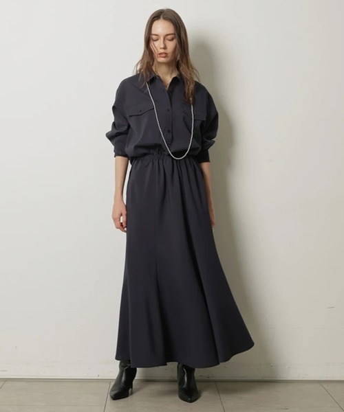 CADUNE（カデュネ）の「ドロストシャツワンピース（ワンピース・レディース・ネイビー/チャコールグレー/ベージュ系その他・38/36）」の9枚目の写真