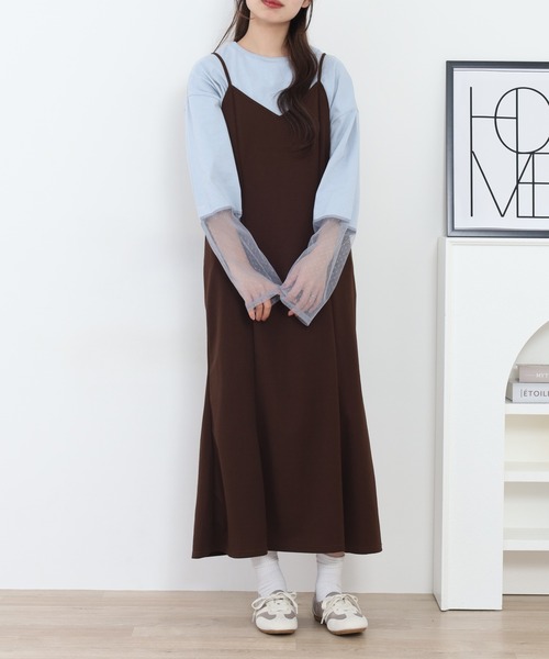 Arinomama(アリノママ)の「Arinomama ドットチュールロンT(Tシャツ/カットソー・レディース・アイボリー/ブラック/ライトブルー/ライトグリーン・FREE)」の11枚目の写真